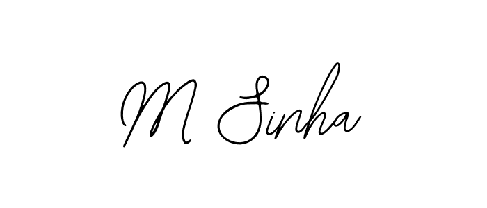 Use a signature maker to create a handwritten signature online. With this signature software, you can design (Bearetta-2O07w) your own signature for name M Sinha. M Sinha signature style 12 images and pictures png