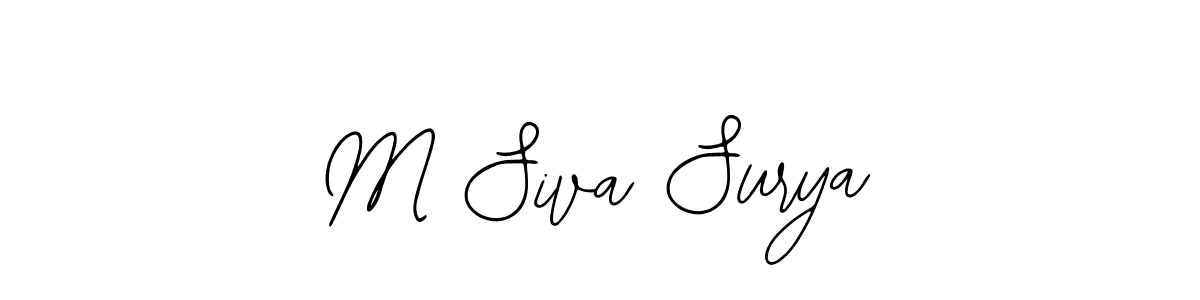 Bearetta-2O07w is a professional signature style that is perfect for those who want to add a touch of class to their signature. It is also a great choice for those who want to make their signature more unique. Get M Siva Surya name to fancy signature for free. M Siva Surya signature style 12 images and pictures png