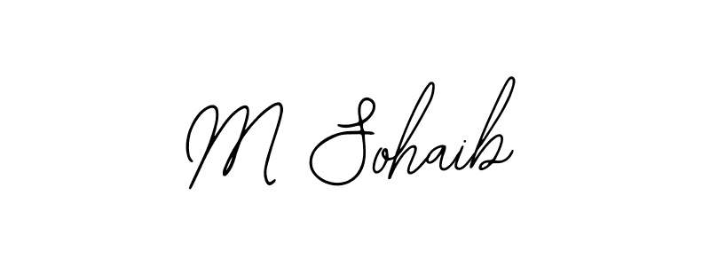 You should practise on your own different ways (Bearetta-2O07w) to write your name (M Sohaib) in signature. don't let someone else do it for you. M Sohaib signature style 12 images and pictures png