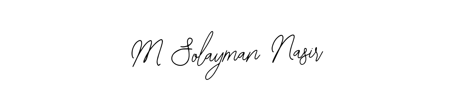 How to Draw M Solayman Nasir signature style? Bearetta-2O07w is a latest design signature styles for name M Solayman Nasir. M Solayman Nasir signature style 12 images and pictures png