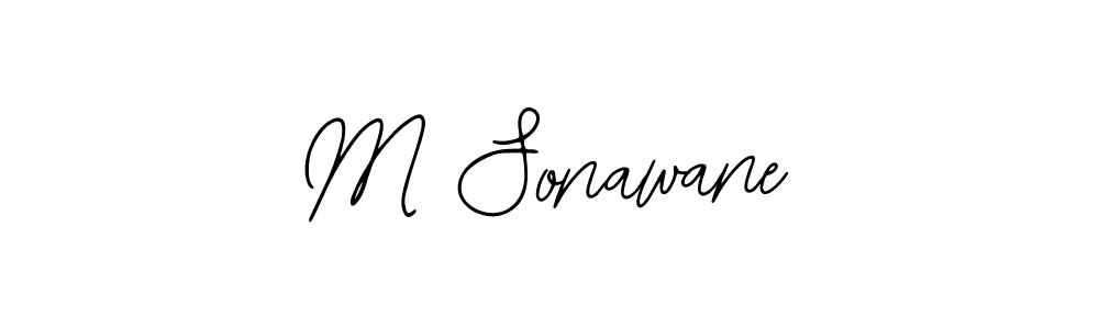 Make a beautiful signature design for name M Sonawane. With this signature (Bearetta-2O07w) style, you can create a handwritten signature for free. M Sonawane signature style 12 images and pictures png