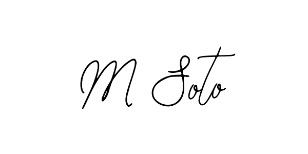Design your own signature with our free online signature maker. With this signature software, you can create a handwritten (Bearetta-2O07w) signature for name M Soto. M Soto signature style 12 images and pictures png