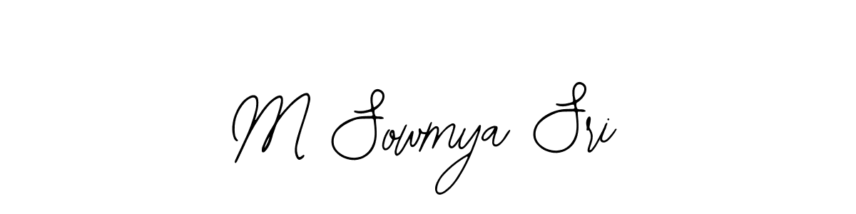 Use a signature maker to create a handwritten signature online. With this signature software, you can design (Bearetta-2O07w) your own signature for name M Sowmya Sri. M Sowmya Sri signature style 12 images and pictures png