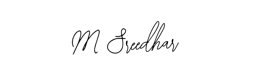 The best way (Bearetta-2O07w) to make a short signature is to pick only two or three words in your name. The name M Sreedhar include a total of six letters. For converting this name. M Sreedhar signature style 12 images and pictures png