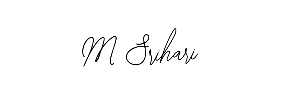 You should practise on your own different ways (Bearetta-2O07w) to write your name (M Srihari) in signature. don't let someone else do it for you. M Srihari signature style 12 images and pictures png