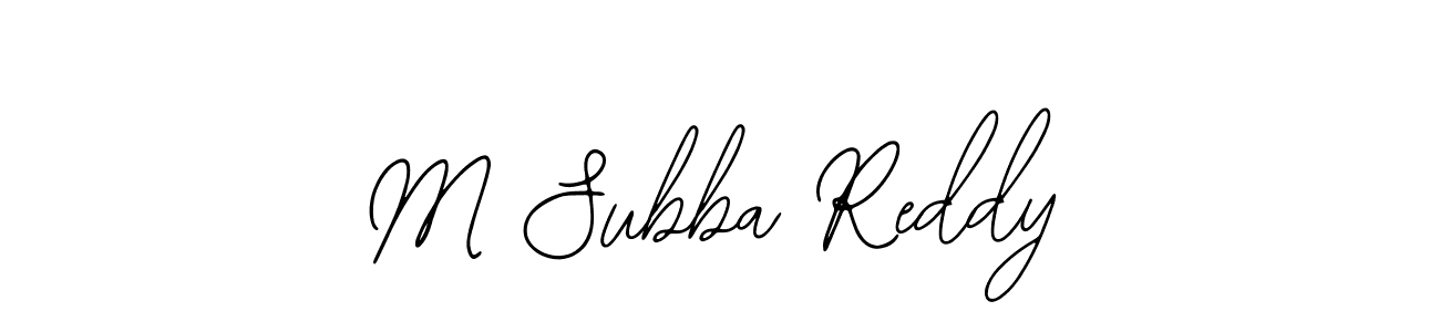 Create a beautiful signature design for name M Subba Reddy. With this signature (Bearetta-2O07w) fonts, you can make a handwritten signature for free. M Subba Reddy signature style 12 images and pictures png