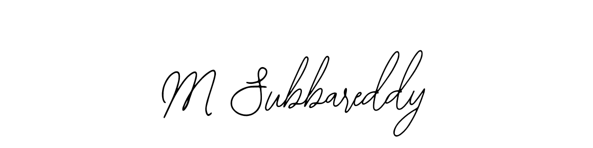 Bearetta-2O07w is a professional signature style that is perfect for those who want to add a touch of class to their signature. It is also a great choice for those who want to make their signature more unique. Get M Subbareddy name to fancy signature for free. M Subbareddy signature style 12 images and pictures png