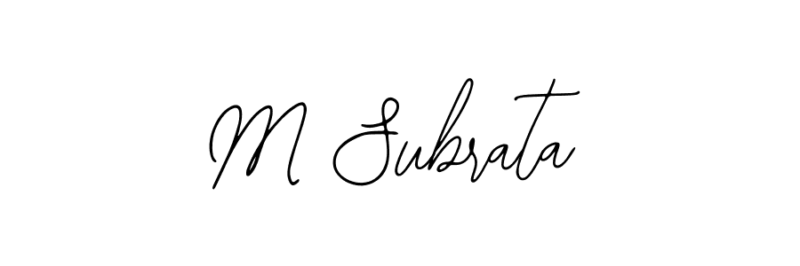 Make a beautiful signature design for name M Subrata. With this signature (Bearetta-2O07w) style, you can create a handwritten signature for free. M Subrata signature style 12 images and pictures png