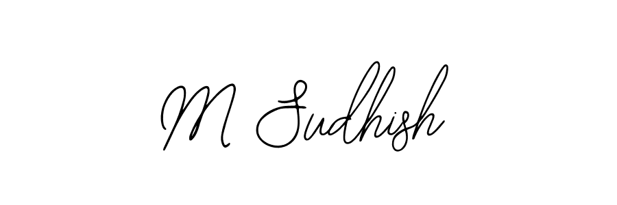 if you are searching for the best signature style for your name M Sudhish. so please give up your signature search. here we have designed multiple signature styles  using Bearetta-2O07w. M Sudhish signature style 12 images and pictures png