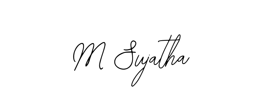 Also You can easily find your signature by using the search form. We will create M Sujatha name handwritten signature images for you free of cost using Bearetta-2O07w sign style. M Sujatha signature style 12 images and pictures png