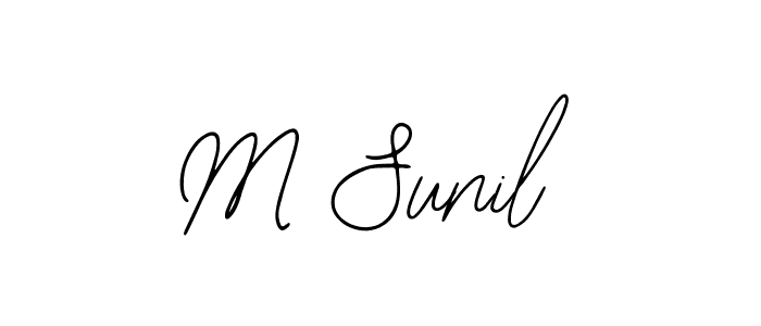 Create a beautiful signature design for name M Sunil. With this signature (Bearetta-2O07w) fonts, you can make a handwritten signature for free. M Sunil signature style 12 images and pictures png