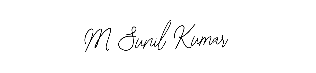 Make a beautiful signature design for name M Sunil Kumar. With this signature (Bearetta-2O07w) style, you can create a handwritten signature for free. M Sunil Kumar signature style 12 images and pictures png