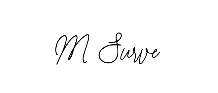 You should practise on your own different ways (Bearetta-2O07w) to write your name (M Surve) in signature. don't let someone else do it for you. M Surve signature style 12 images and pictures png