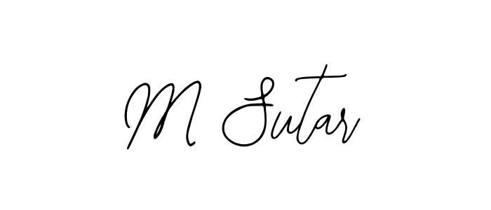 Use a signature maker to create a handwritten signature online. With this signature software, you can design (Bearetta-2O07w) your own signature for name M Sutar. M Sutar signature style 12 images and pictures png