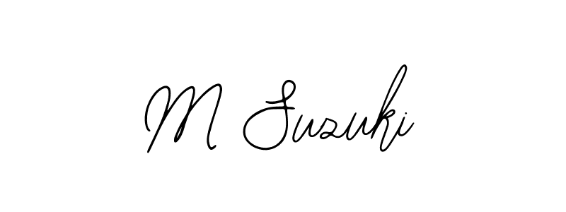 You should practise on your own different ways (Bearetta-2O07w) to write your name (M Suzuki) in signature. don't let someone else do it for you. M Suzuki signature style 12 images and pictures png