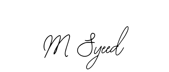How to make M Syeed name signature. Use Bearetta-2O07w style for creating short signs online. This is the latest handwritten sign. M Syeed signature style 12 images and pictures png