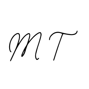 You should practise on your own different ways (Bearetta-2O07w) to write your name (M T) in signature. don't let someone else do it for you. M T signature style 12 images and pictures png