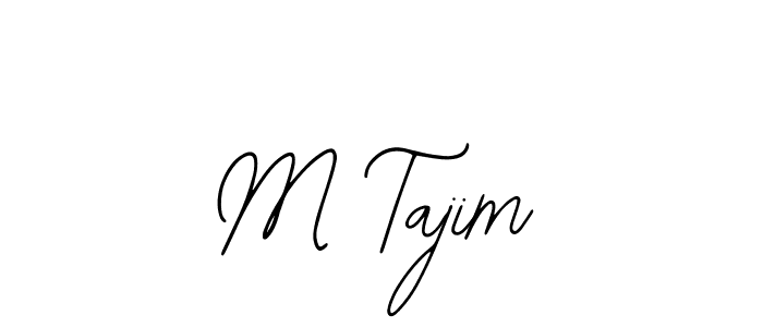 The best way (Bearetta-2O07w) to make a short signature is to pick only two or three words in your name. The name M Tajim include a total of six letters. For converting this name. M Tajim signature style 12 images and pictures png