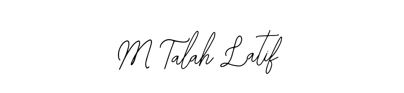 How to make M Talah Latif name signature. Use Bearetta-2O07w style for creating short signs online. This is the latest handwritten sign. M Talah Latif signature style 12 images and pictures png