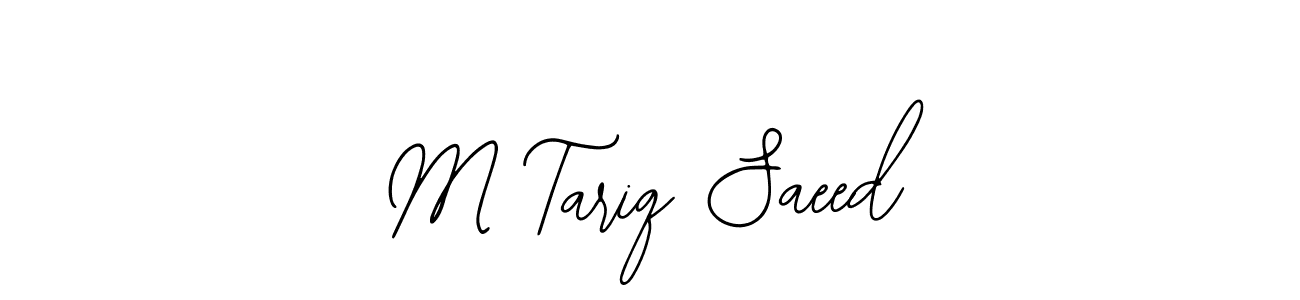 The best way (Bearetta-2O07w) to make a short signature is to pick only two or three words in your name. The name M Tariq Saeed include a total of six letters. For converting this name. M Tariq Saeed signature style 12 images and pictures png