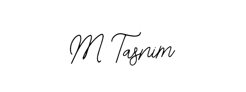 How to make M Tasnim name signature. Use Bearetta-2O07w style for creating short signs online. This is the latest handwritten sign. M Tasnim signature style 12 images and pictures png