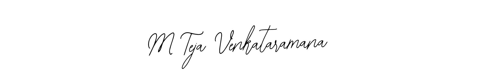 How to make M Teja Venkataramana name signature. Use Bearetta-2O07w style for creating short signs online. This is the latest handwritten sign. M Teja Venkataramana signature style 12 images and pictures png