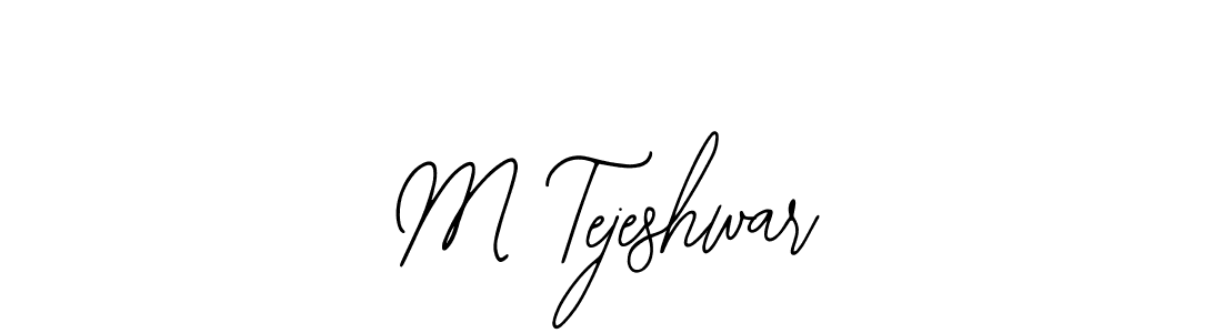 The best way (Bearetta-2O07w) to make a short signature is to pick only two or three words in your name. The name M Tejeshwar include a total of six letters. For converting this name. M Tejeshwar signature style 12 images and pictures png
