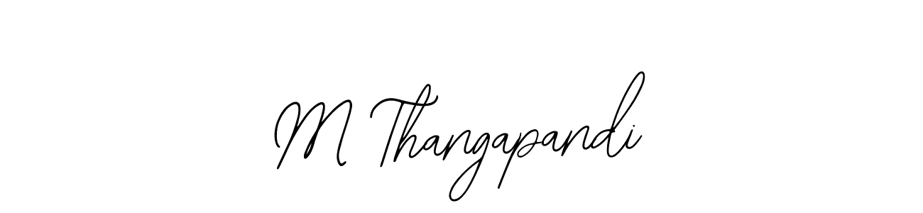 Design your own signature with our free online signature maker. With this signature software, you can create a handwritten (Bearetta-2O07w) signature for name M Thangapandi. M Thangapandi signature style 12 images and pictures png