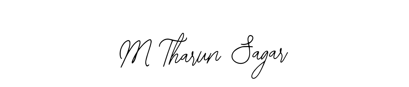 Use a signature maker to create a handwritten signature online. With this signature software, you can design (Bearetta-2O07w) your own signature for name M Tharun Sagar. M Tharun Sagar signature style 12 images and pictures png