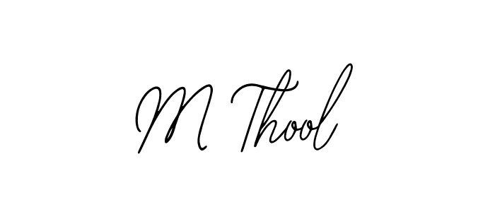 You should practise on your own different ways (Bearetta-2O07w) to write your name (M Thool) in signature. don't let someone else do it for you. M Thool signature style 12 images and pictures png