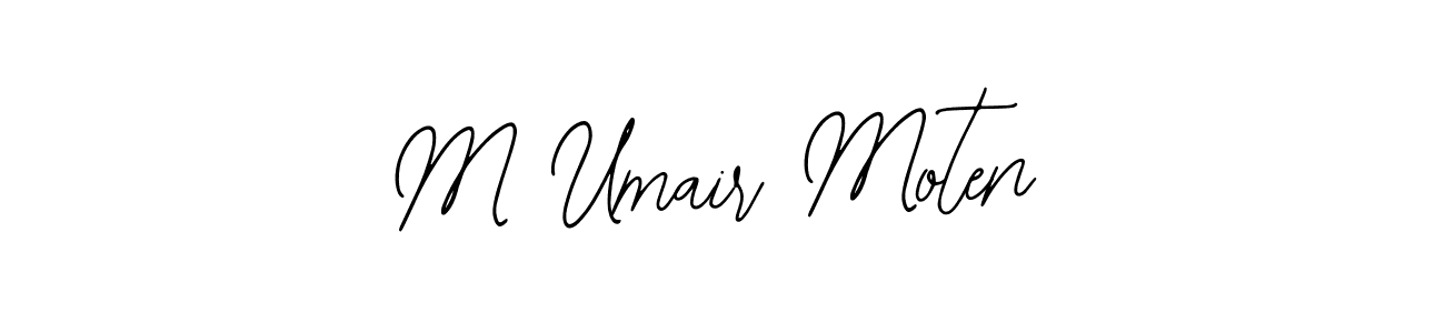 Also we have M Umair Moten name is the best signature style. Create professional handwritten signature collection using Bearetta-2O07w autograph style. M Umair Moten signature style 12 images and pictures png