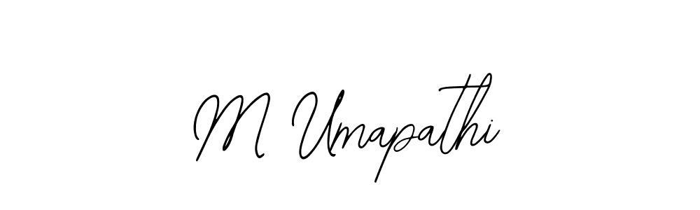 How to make M Umapathi name signature. Use Bearetta-2O07w style for creating short signs online. This is the latest handwritten sign. M Umapathi signature style 12 images and pictures png