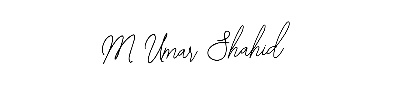 How to make M Umar Shahid name signature. Use Bearetta-2O07w style for creating short signs online. This is the latest handwritten sign. M Umar Shahid signature style 12 images and pictures png