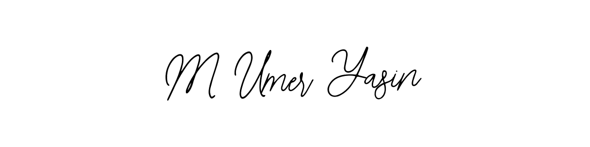 How to make M Umer Yasin name signature. Use Bearetta-2O07w style for creating short signs online. This is the latest handwritten sign. M Umer Yasin signature style 12 images and pictures png