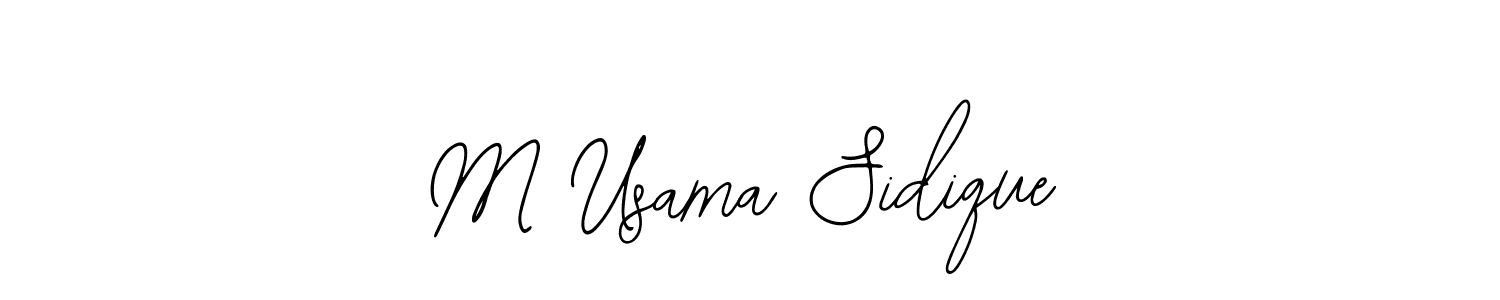 How to make M Usama Sidique name signature. Use Bearetta-2O07w style for creating short signs online. This is the latest handwritten sign. M Usama Sidique signature style 12 images and pictures png