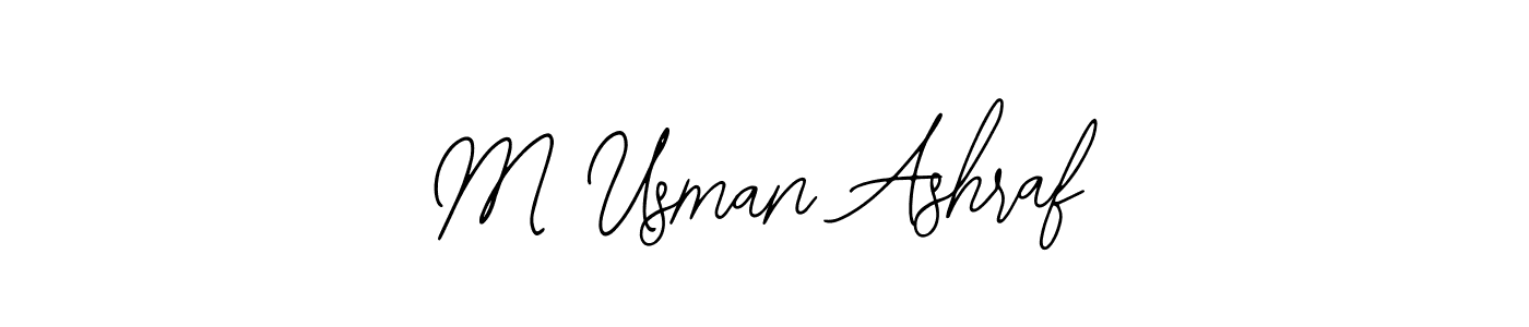 How to make M Usman Ashraf name signature. Use Bearetta-2O07w style for creating short signs online. This is the latest handwritten sign. M Usman Ashraf signature style 12 images and pictures png
