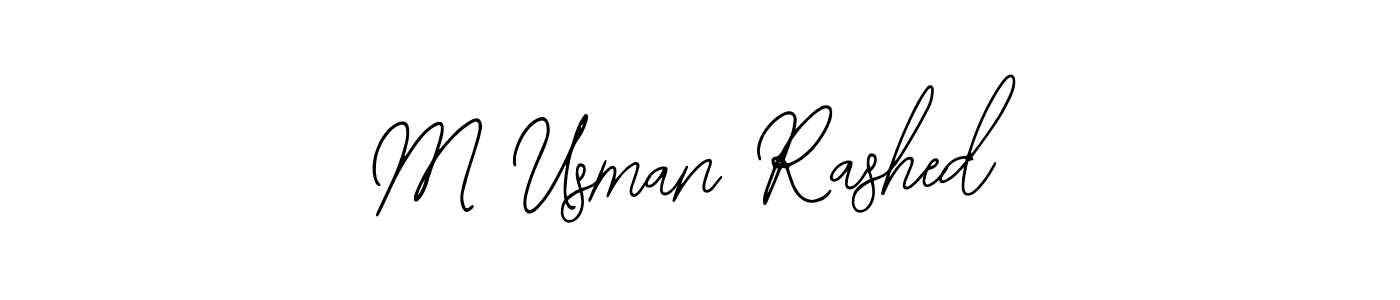 Make a beautiful signature design for name M Usman Rashed. With this signature (Bearetta-2O07w) style, you can create a handwritten signature for free. M Usman Rashed signature style 12 images and pictures png