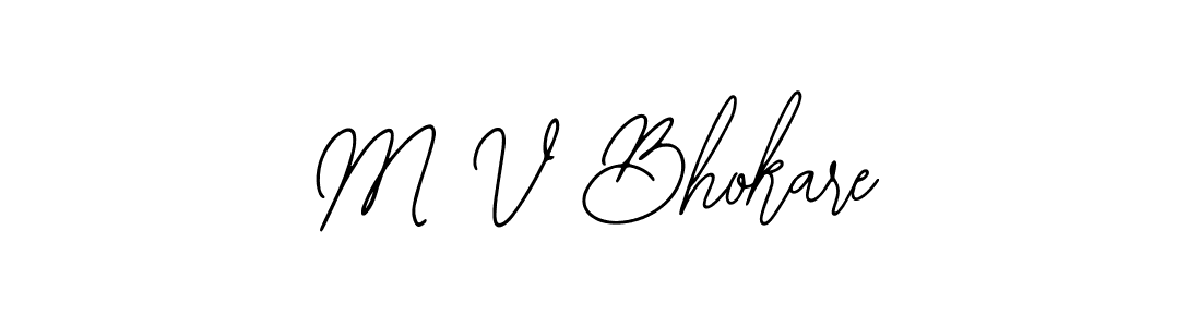 Make a beautiful signature design for name M V Bhokare. With this signature (Bearetta-2O07w) style, you can create a handwritten signature for free. M V Bhokare signature style 12 images and pictures png