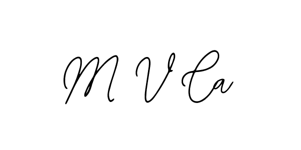 Design your own signature with our free online signature maker. With this signature software, you can create a handwritten (Bearetta-2O07w) signature for name M V Ca. M V Ca signature style 12 images and pictures png