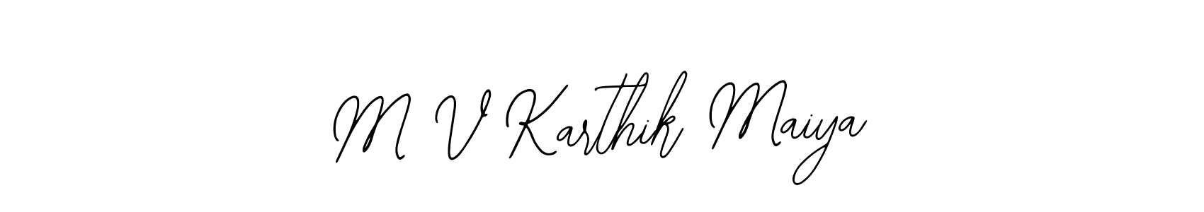 Similarly Bearetta-2O07w is the best handwritten signature design. Signature creator online .You can use it as an online autograph creator for name M V Karthik Maiya. M V Karthik Maiya signature style 12 images and pictures png