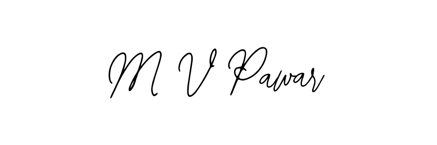 M V Pawar stylish signature style. Best Handwritten Sign (Bearetta-2O07w) for my name. Handwritten Signature Collection Ideas for my name M V Pawar. M V Pawar signature style 12 images and pictures png