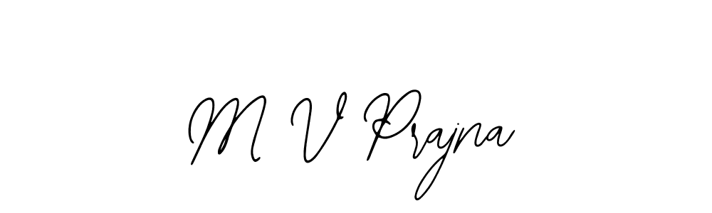 Create a beautiful signature design for name M V Prajna. With this signature (Bearetta-2O07w) fonts, you can make a handwritten signature for free. M V Prajna signature style 12 images and pictures png