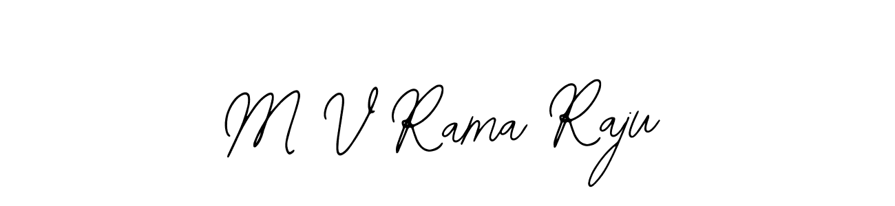 You should practise on your own different ways (Bearetta-2O07w) to write your name (M V Rama Raju) in signature. don't let someone else do it for you. M V Rama Raju signature style 12 images and pictures png