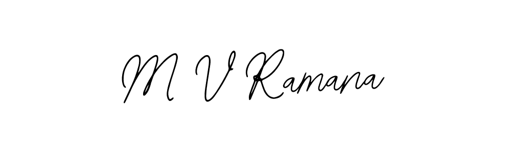 Similarly Bearetta-2O07w is the best handwritten signature design. Signature creator online .You can use it as an online autograph creator for name M V Ramana. M V Ramana signature style 12 images and pictures png