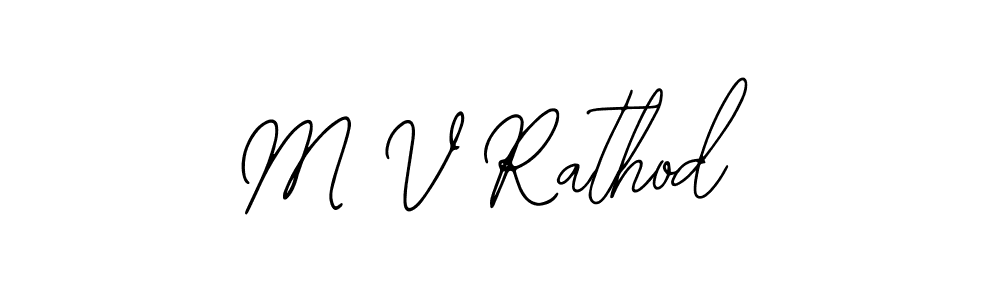 You should practise on your own different ways (Bearetta-2O07w) to write your name (M V Rathod) in signature. don't let someone else do it for you. M V Rathod signature style 12 images and pictures png