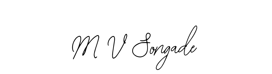 Make a beautiful signature design for name M V Songade. Use this online signature maker to create a handwritten signature for free. M V Songade signature style 12 images and pictures png