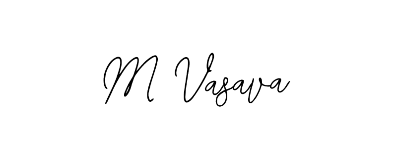 Use a signature maker to create a handwritten signature online. With this signature software, you can design (Bearetta-2O07w) your own signature for name M Vasava. M Vasava signature style 12 images and pictures png