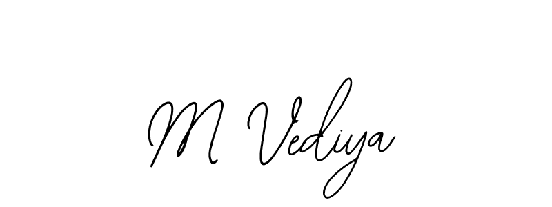 This is the best signature style for the M Vediya name. Also you like these signature font (Bearetta-2O07w). Mix name signature. M Vediya signature style 12 images and pictures png