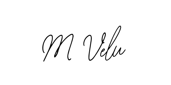 Also we have M Velu name is the best signature style. Create professional handwritten signature collection using Bearetta-2O07w autograph style. M Velu signature style 12 images and pictures png