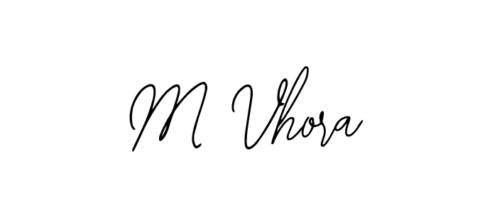 The best way (Bearetta-2O07w) to make a short signature is to pick only two or three words in your name. The name M Vhora include a total of six letters. For converting this name. M Vhora signature style 12 images and pictures png